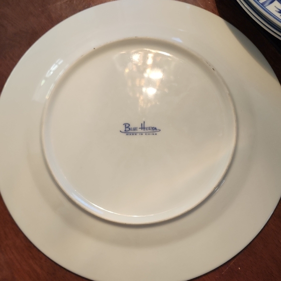 Vintage Blue & White Heron Plate – Asian Chinoiserie Willow Dynasty Style (1990s - Picture 2 of 3